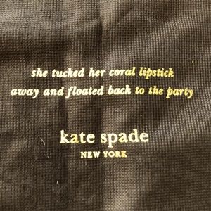 Kate Spade coral lipstick handbag dust bag